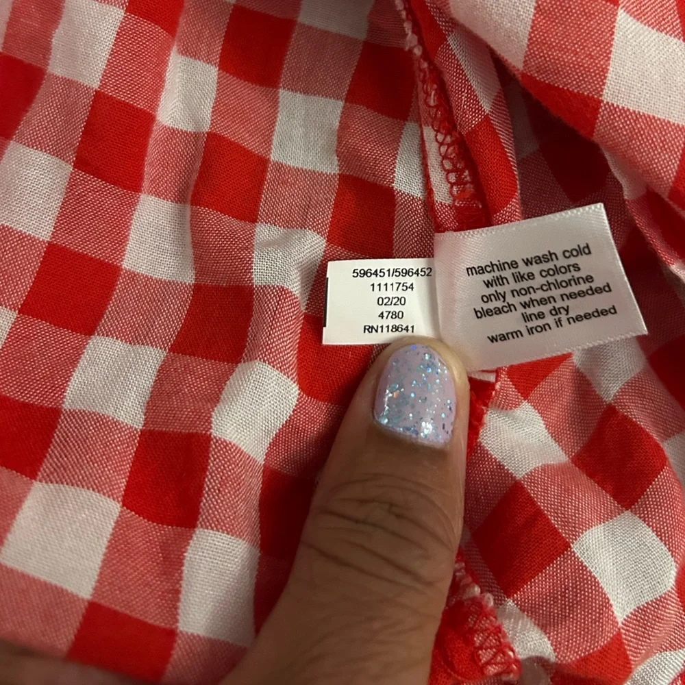 Lane Bryant Gingham Long Sleeve Wrap Top Size 18/20 - Picture 6 of 6